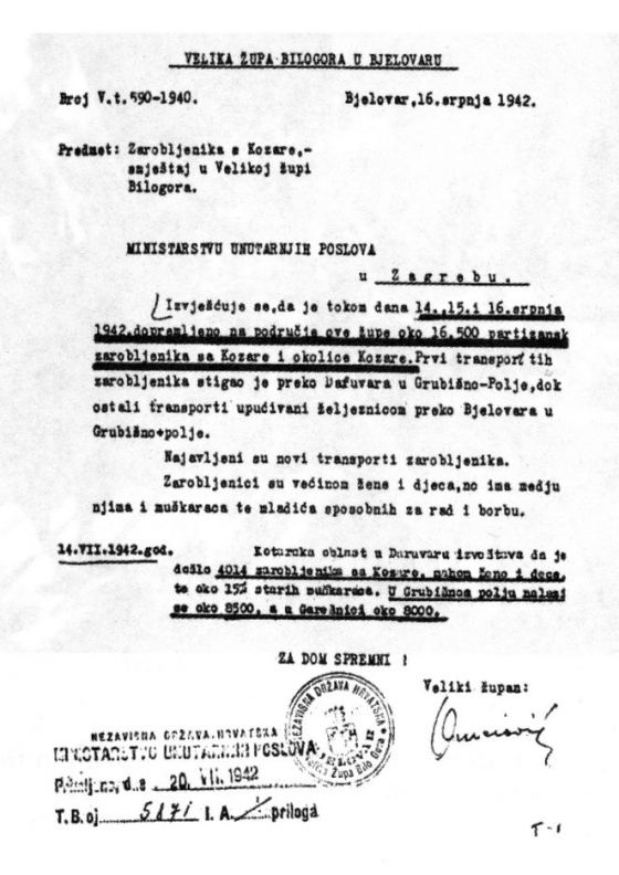 Bilogora i Grubišno Polje 1941.